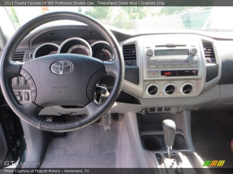 Timberland Green Mica / Graphite Gray 2011 Toyota Tacoma V6 SR5 PreRunner Double Cab