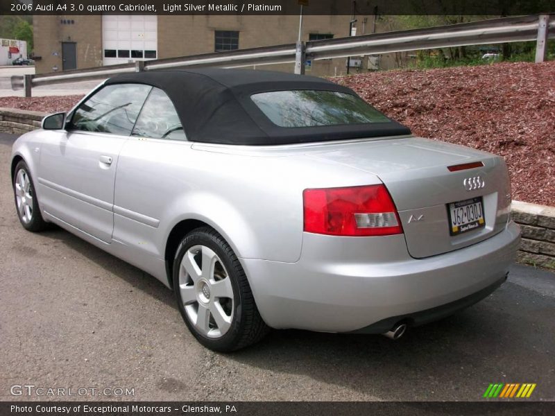 Light Silver Metallic / Platinum 2006 Audi A4 3.0 quattro Cabriolet