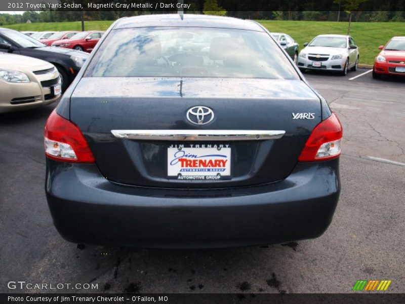 Magnetic Gray Metallic / Dark Gray 2012 Toyota Yaris Sedan