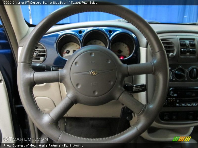 Patriot Blue Pearl / Taupe/Pearl Beige 2001 Chrysler PT Cruiser