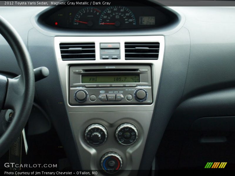 Magnetic Gray Metallic / Dark Gray 2012 Toyota Yaris Sedan