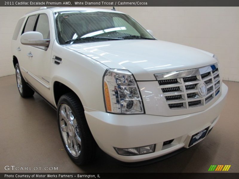 White Diamond Tricoat / Cashmere/Cocoa 2011 Cadillac Escalade Premium AWD