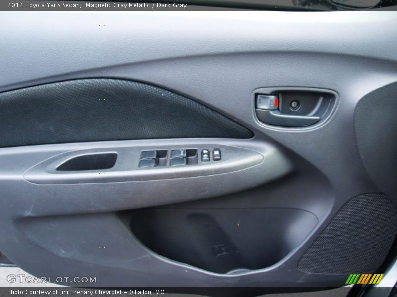 Magnetic Gray Metallic / Dark Gray 2012 Toyota Yaris Sedan