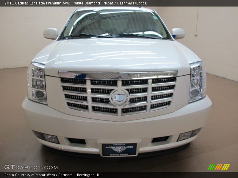 White Diamond Tricoat / Cashmere/Cocoa 2011 Cadillac Escalade Premium AWD