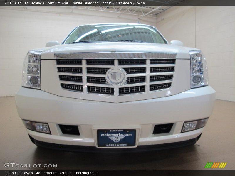 White Diamond Tricoat / Cashmere/Cocoa 2011 Cadillac Escalade Premium AWD
