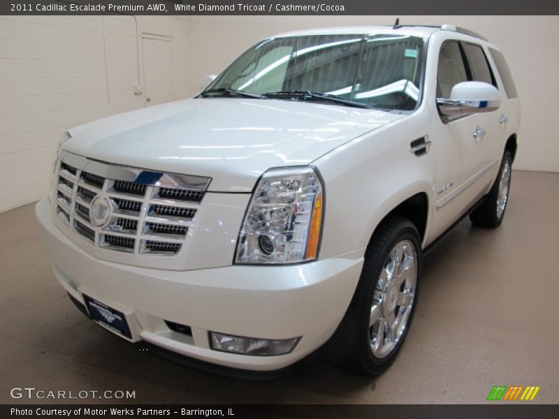 White Diamond Tricoat / Cashmere/Cocoa 2011 Cadillac Escalade Premium AWD