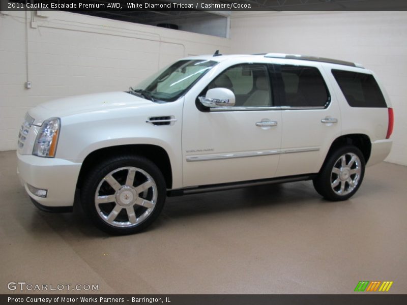 White Diamond Tricoat / Cashmere/Cocoa 2011 Cadillac Escalade Premium AWD