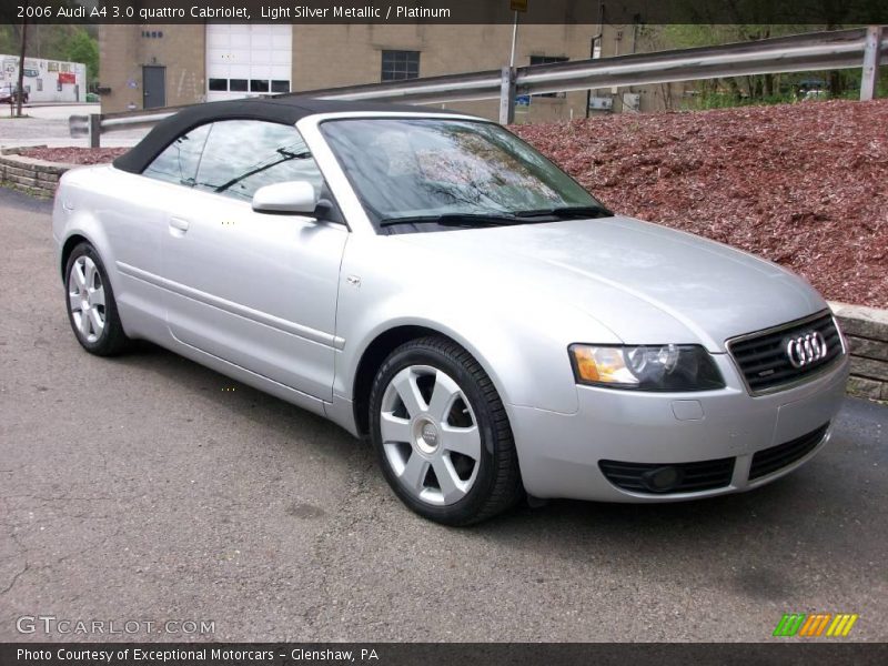 Light Silver Metallic / Platinum 2006 Audi A4 3.0 quattro Cabriolet