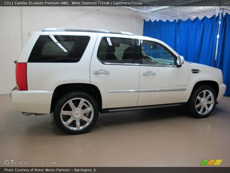 White Diamond Tricoat / Cashmere/Cocoa 2011 Cadillac Escalade Premium AWD