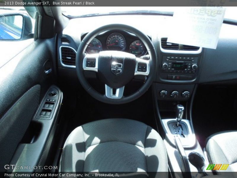 Blue Streak Pearl / Black 2013 Dodge Avenger SXT