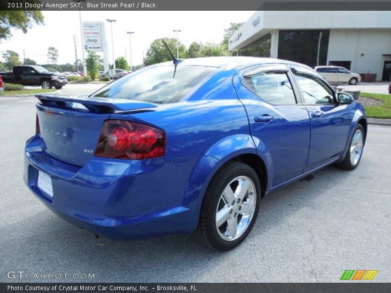 Blue Streak Pearl / Black 2013 Dodge Avenger SXT