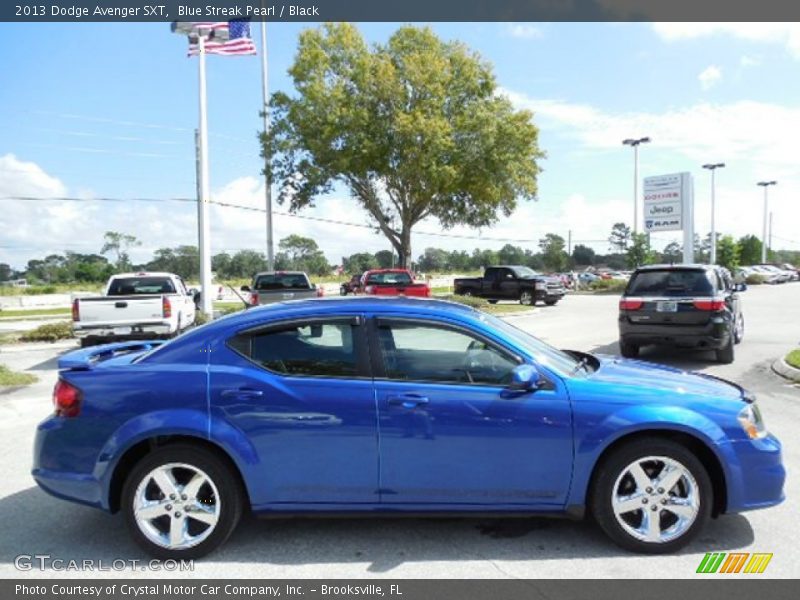 Blue Streak Pearl / Black 2013 Dodge Avenger SXT