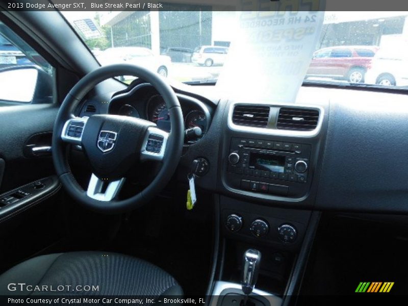 Blue Streak Pearl / Black 2013 Dodge Avenger SXT