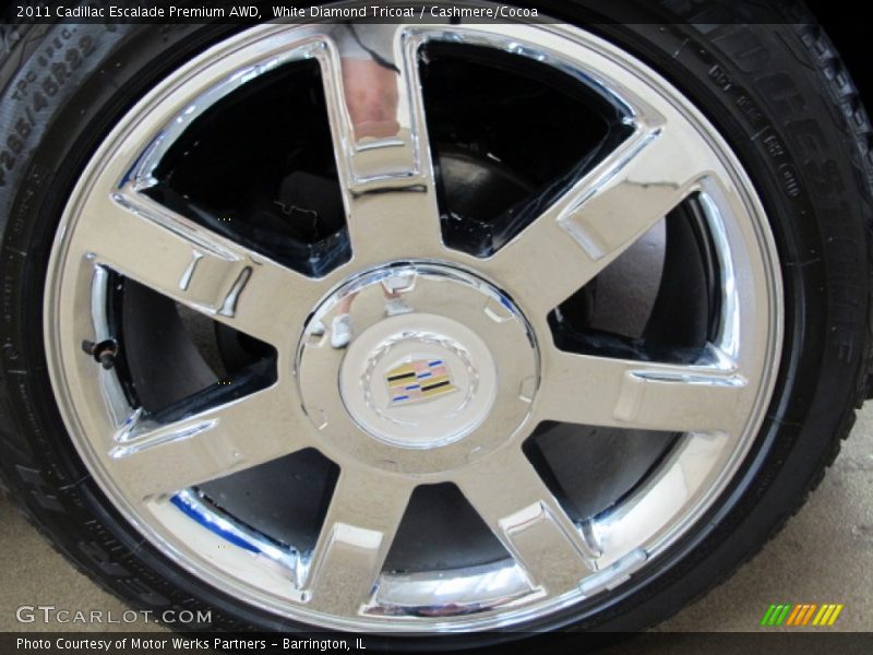 White Diamond Tricoat / Cashmere/Cocoa 2011 Cadillac Escalade Premium AWD
