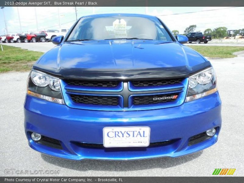 Blue Streak Pearl / Black 2013 Dodge Avenger SXT