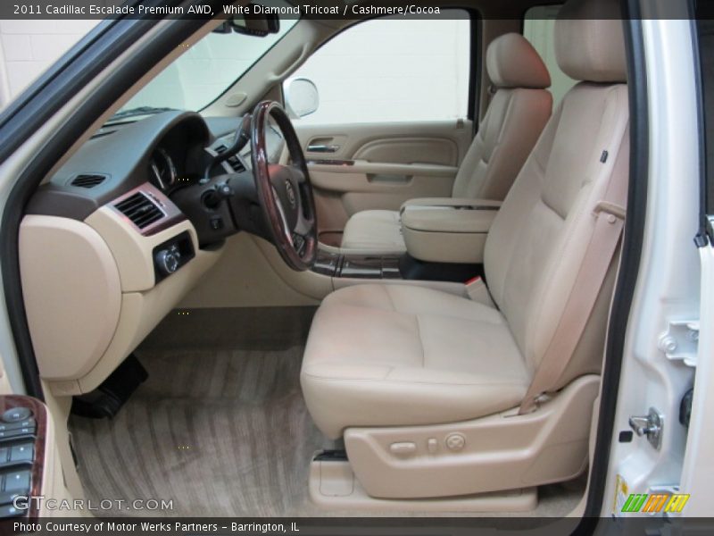 White Diamond Tricoat / Cashmere/Cocoa 2011 Cadillac Escalade Premium AWD