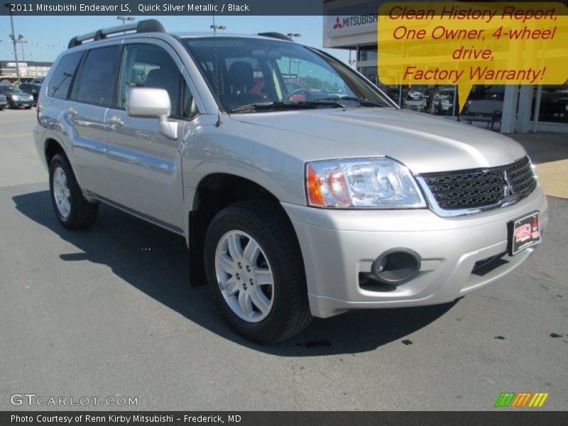 Quick Silver Metallic / Black 2011 Mitsubishi Endeavor LS