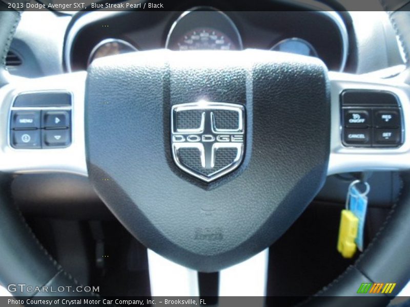 Blue Streak Pearl / Black 2013 Dodge Avenger SXT