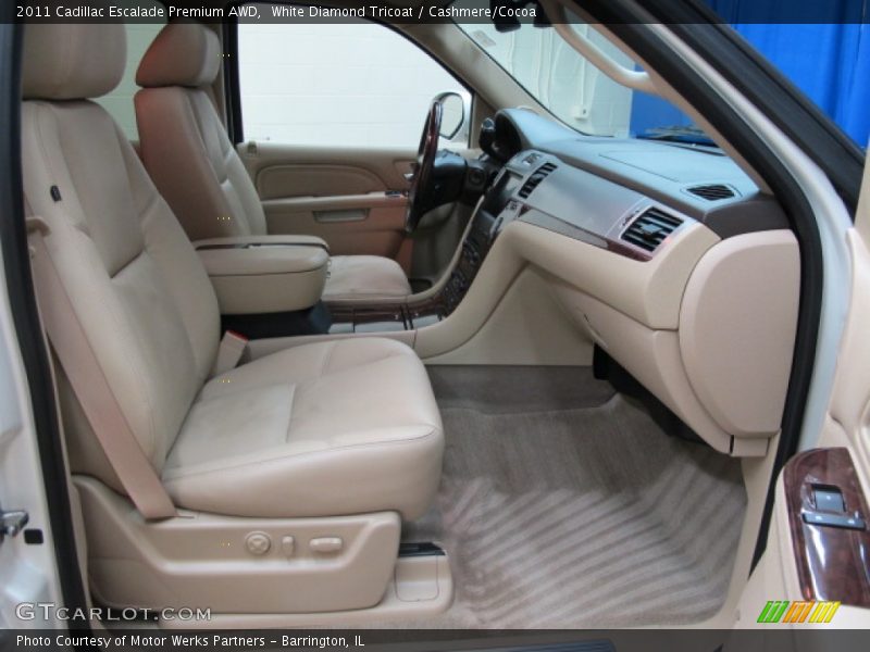 White Diamond Tricoat / Cashmere/Cocoa 2011 Cadillac Escalade Premium AWD