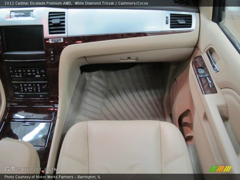White Diamond Tricoat / Cashmere/Cocoa 2011 Cadillac Escalade Premium AWD