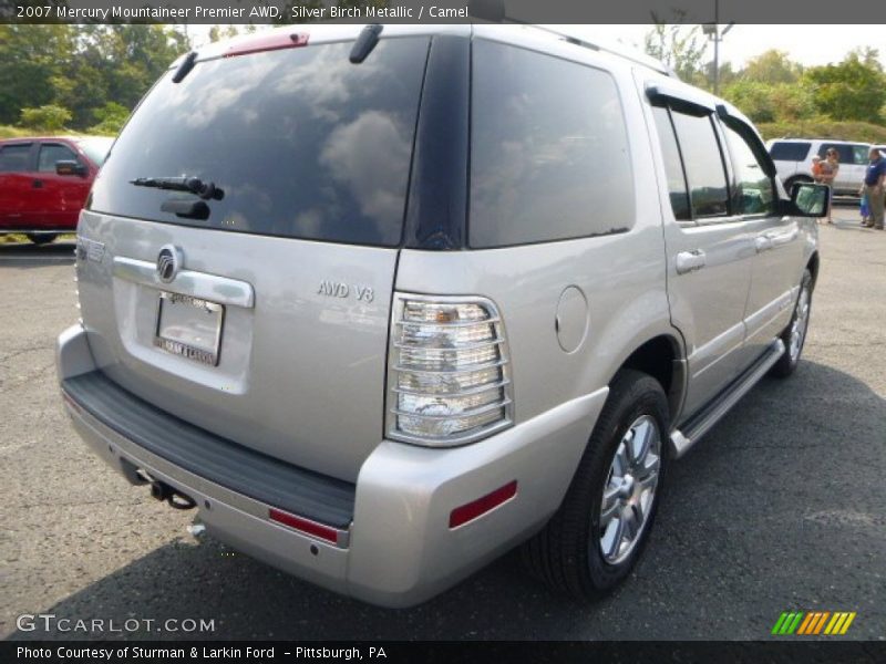 Silver Birch Metallic / Camel 2007 Mercury Mountaineer Premier AWD