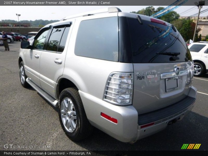 Silver Birch Metallic / Camel 2007 Mercury Mountaineer Premier AWD