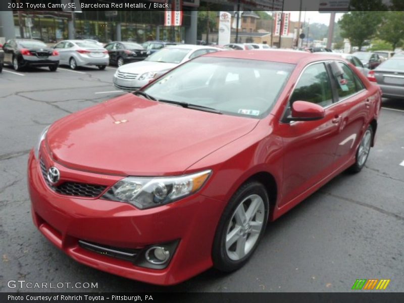 Barcelona Red Metallic / Black 2012 Toyota Camry SE