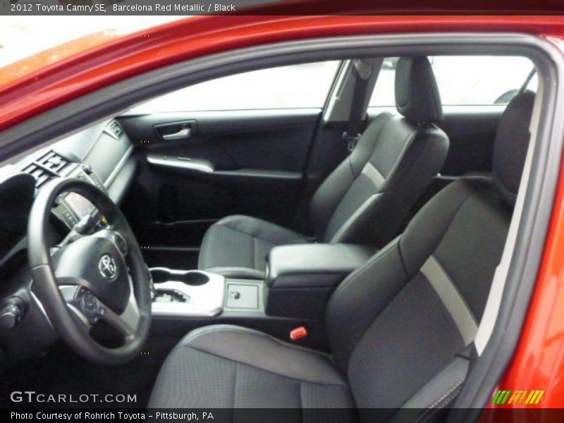 Barcelona Red Metallic / Black 2012 Toyota Camry SE