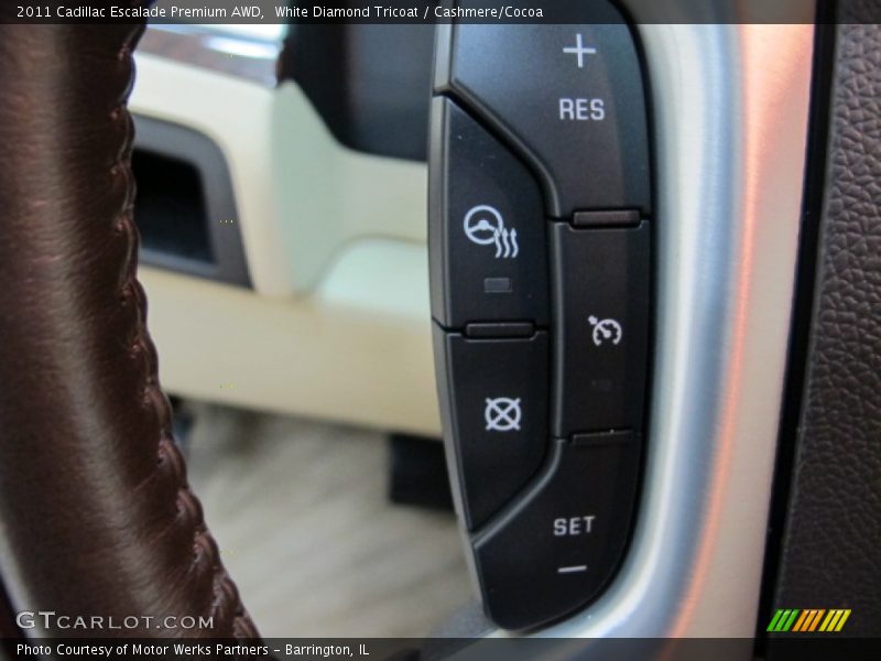 White Diamond Tricoat / Cashmere/Cocoa 2011 Cadillac Escalade Premium AWD