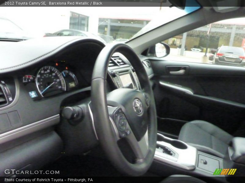Barcelona Red Metallic / Black 2012 Toyota Camry SE
