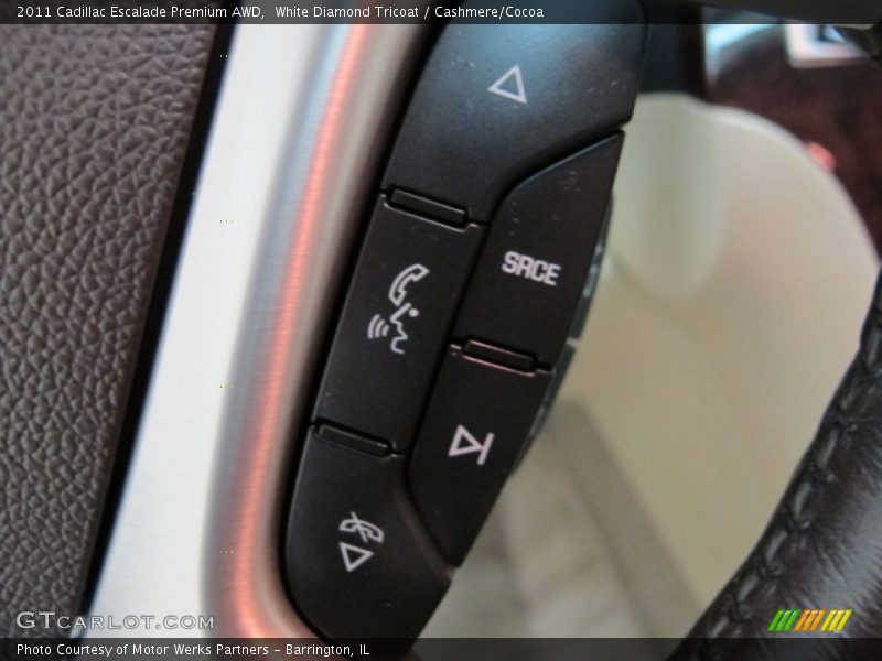 White Diamond Tricoat / Cashmere/Cocoa 2011 Cadillac Escalade Premium AWD