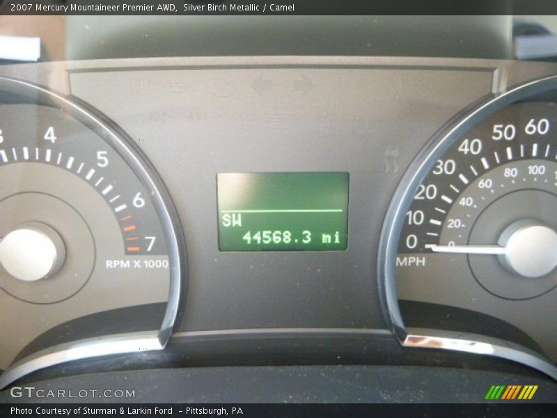Silver Birch Metallic / Camel 2007 Mercury Mountaineer Premier AWD