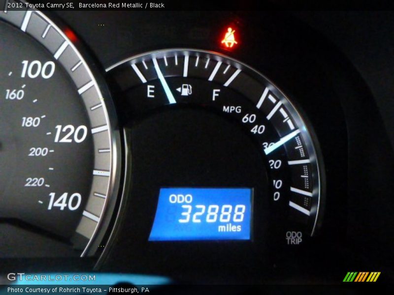 Barcelona Red Metallic / Black 2012 Toyota Camry SE