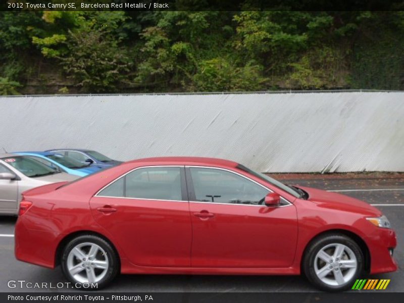 Barcelona Red Metallic / Black 2012 Toyota Camry SE