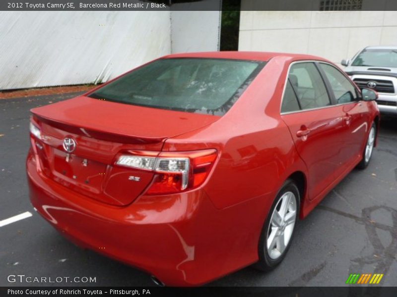 Barcelona Red Metallic / Black 2012 Toyota Camry SE