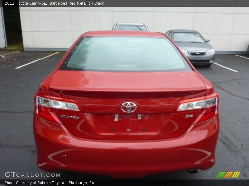 Barcelona Red Metallic / Black 2012 Toyota Camry SE