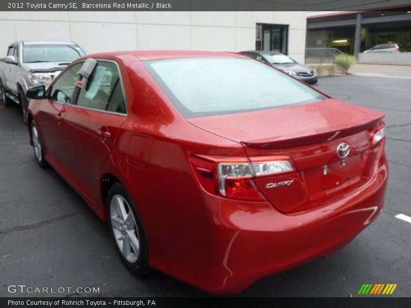 Barcelona Red Metallic / Black 2012 Toyota Camry SE