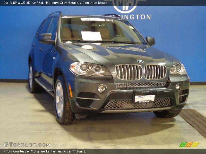 Platinum Gray Metallic / Cinnamon Brown 2013 BMW X5 xDrive 35d