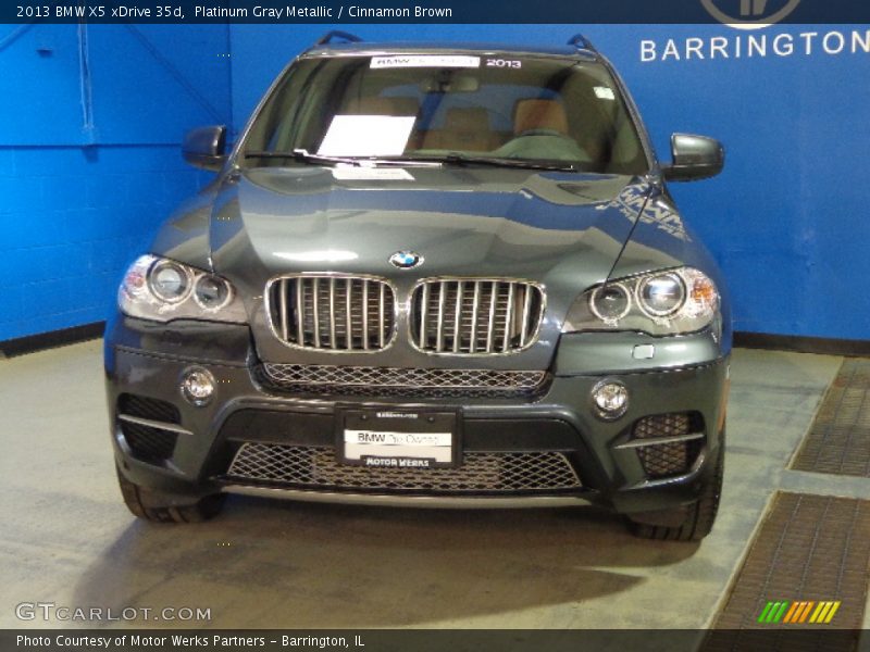Platinum Gray Metallic / Cinnamon Brown 2013 BMW X5 xDrive 35d