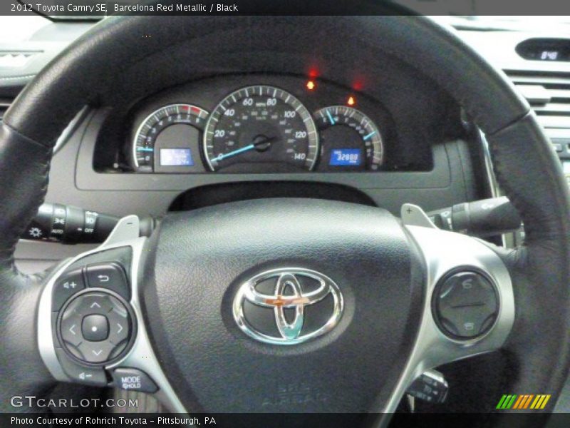 Barcelona Red Metallic / Black 2012 Toyota Camry SE
