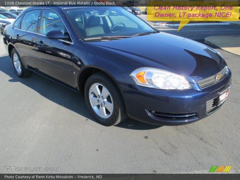 Imperial Blue Metallic / Ebony Black 2008 Chevrolet Impala LT