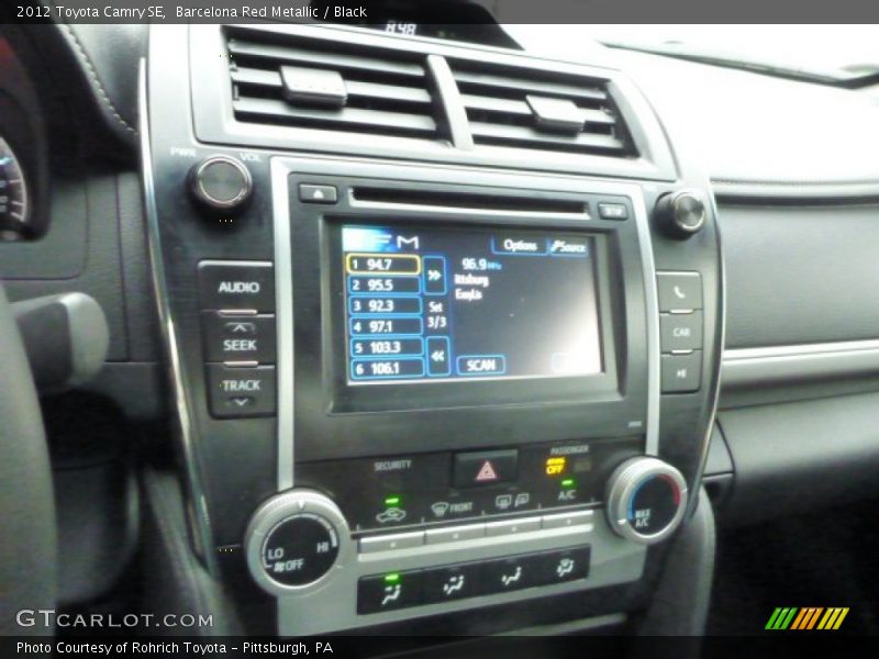 Barcelona Red Metallic / Black 2012 Toyota Camry SE