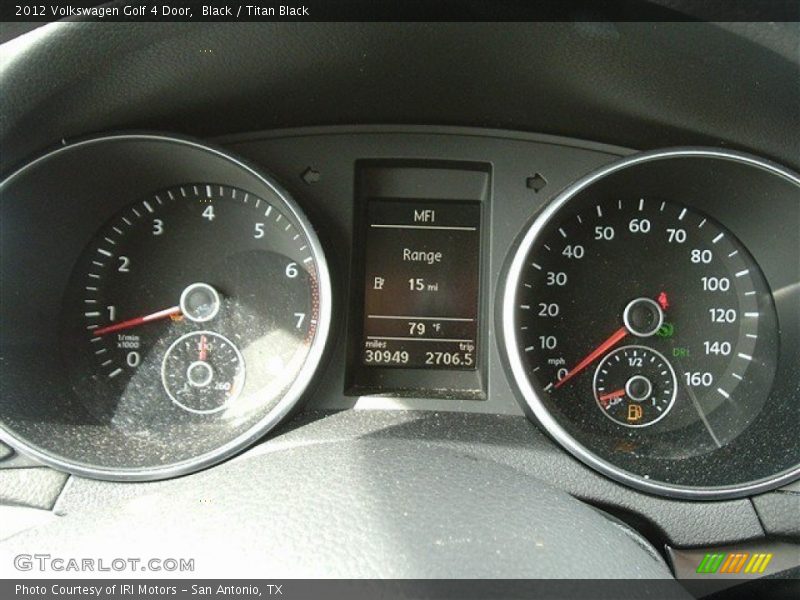 Black / Titan Black 2012 Volkswagen Golf 4 Door