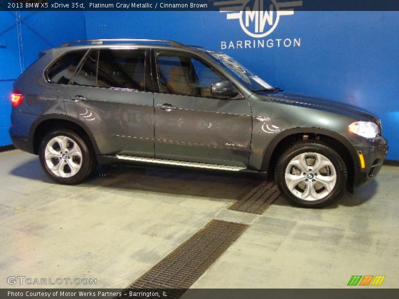 Platinum Gray Metallic / Cinnamon Brown 2013 BMW X5 xDrive 35d
