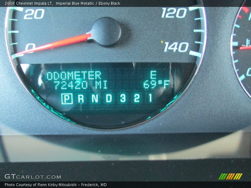 Imperial Blue Metallic / Ebony Black 2008 Chevrolet Impala LT