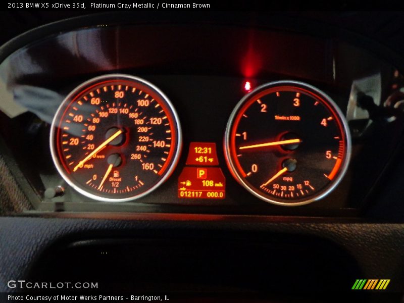 Platinum Gray Metallic / Cinnamon Brown 2013 BMW X5 xDrive 35d