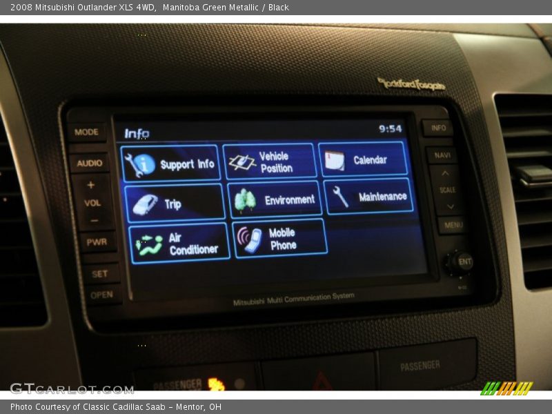 Manitoba Green Metallic / Black 2008 Mitsubishi Outlander XLS 4WD