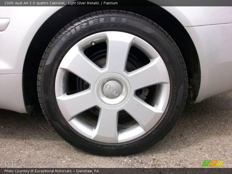 Light Silver Metallic / Platinum 2006 Audi A4 3.0 quattro Cabriolet