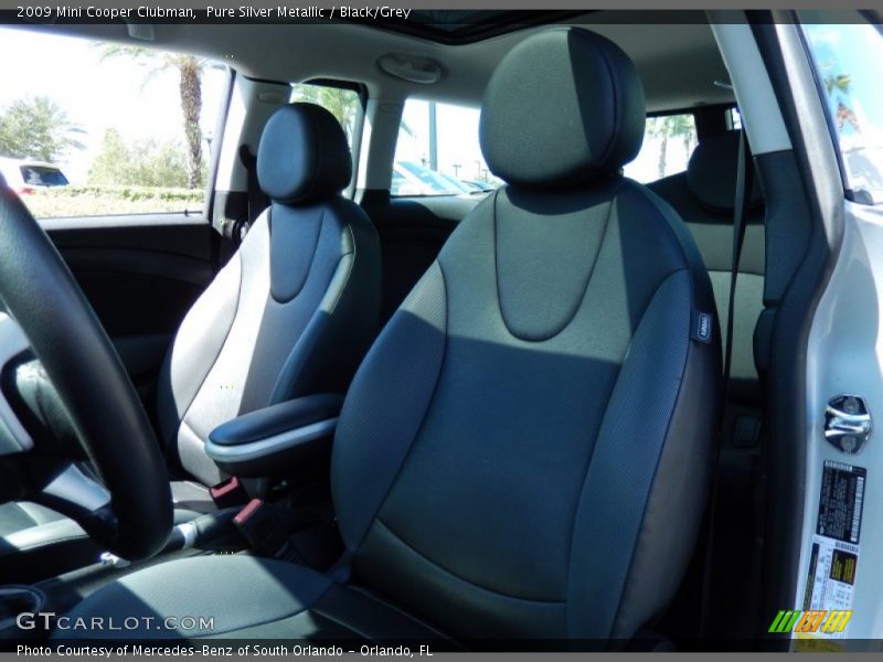 Pure Silver Metallic / Black/Grey 2009 Mini Cooper Clubman