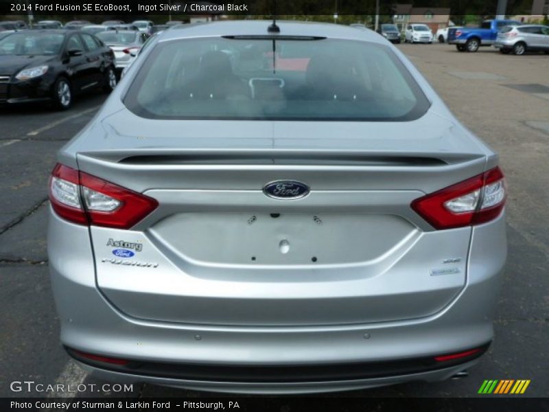 Ingot Silver / Charcoal Black 2014 Ford Fusion SE EcoBoost